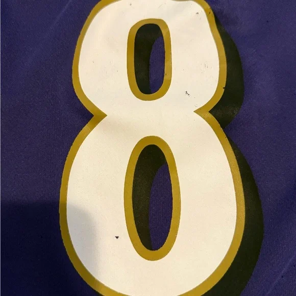 Baltimore Ravens Football Jersey Youth m medium purple NFL Nike Lamar Jackson #8 - Picture 3 of 5